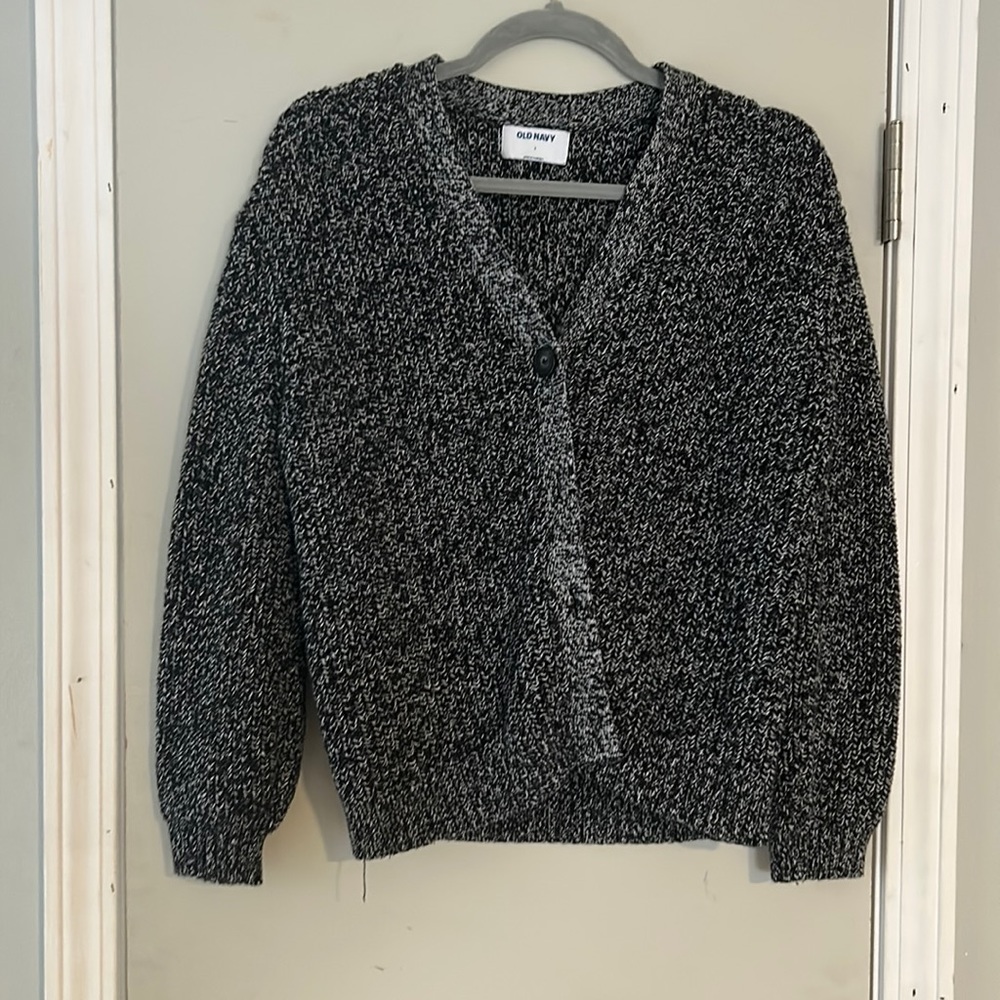 Grey four button sweater